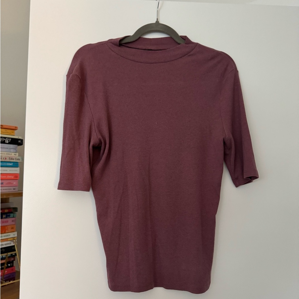Purple Half-Sleeve Top